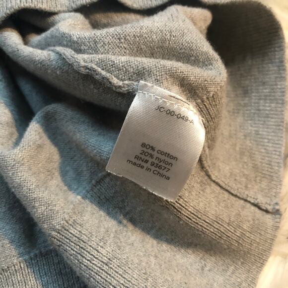 JcPenney JCP Blue, Gray, and Yellow Colorblock Knit Pullover Sweater 1X - Picture 9 of 14